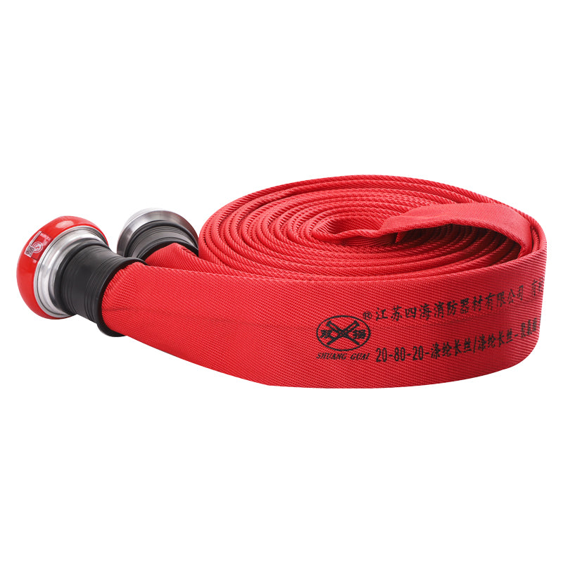 SIHAI Fire hose 20-80-25 Weave canvas pipe high temperature fire hose with valve