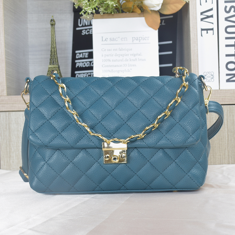 JULIANG Chain small square bag Lingge Chain Bag Autumn and Winter Small Fragrant Wind Bag Women's New Advanced Feeling Bag