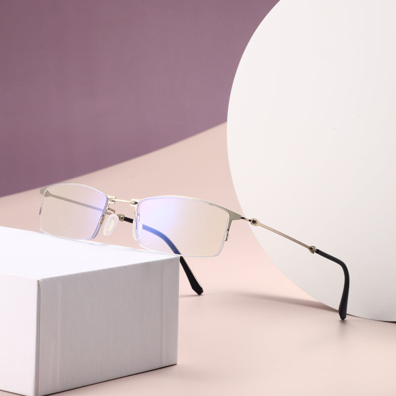 HONGSHENG Presbyopia new folding anti-blue light men and women with the same half frame ultra-light portable 2307 复古