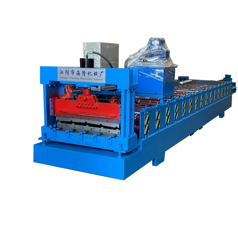 HAILONG Color steel tile unit CNC Tin Tile Machine Automatic Bamboo Tile Equipment Double-layer Glazed Tile Press Machine