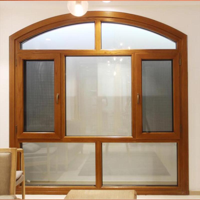 NUOMEINUO Wood aluminum cladding window/door LM68 Silent sealed wooden aluminum composite doors and windows