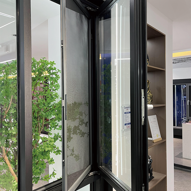 ZHONGPEI Aluminum alloy system window 90 series double inward-opening Broken bridge aluminum doors and windows, soundproof glass windows, balcony rooms, sealed windows