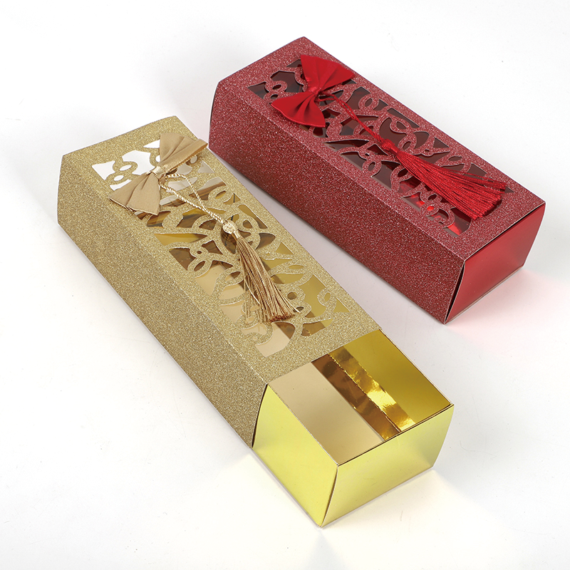 HAOXUAN Cut-out tassel box Chocolate packaging box, candy box, hollowed out packaging paper box