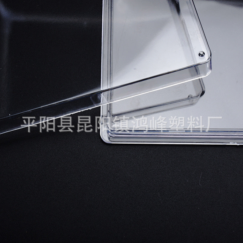 HONGFENGSULIAO Manufacturers supply transparent packaging box rectangular sky and earth cover PS plastic box gift box storage stamp box