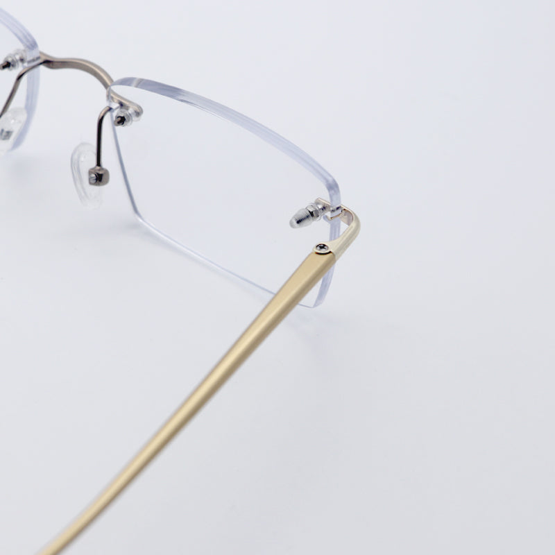 HONGSHENG Presbyopia anti-blue light men's new stylish rimless design ultra-light 2312  Fashion HD