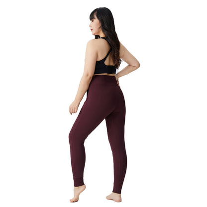 JUHUI Korean Solid Color Plus Size Yoga Pants  Sports high-waisted fitness pants sports quick drying breathable