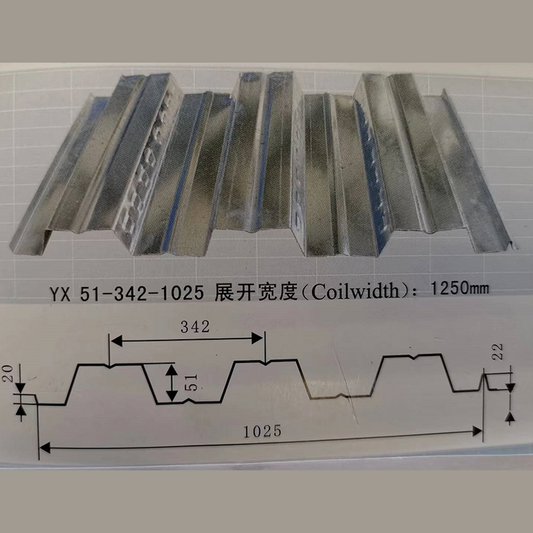 GONGZE Floor decks Galvanized floor support plate, pressed corrugated plate, steel structure layer plate