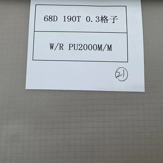 ZHENHAI Polyester Taffeta 0.3 lattice WR PU2000MM 68D 190T   Thickened waterproof fabric