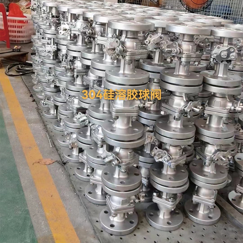 FUTAI 304 Silica Sol Ball Valve 16P-50   304 silica sol high flat ball valve high platform flange ball valve