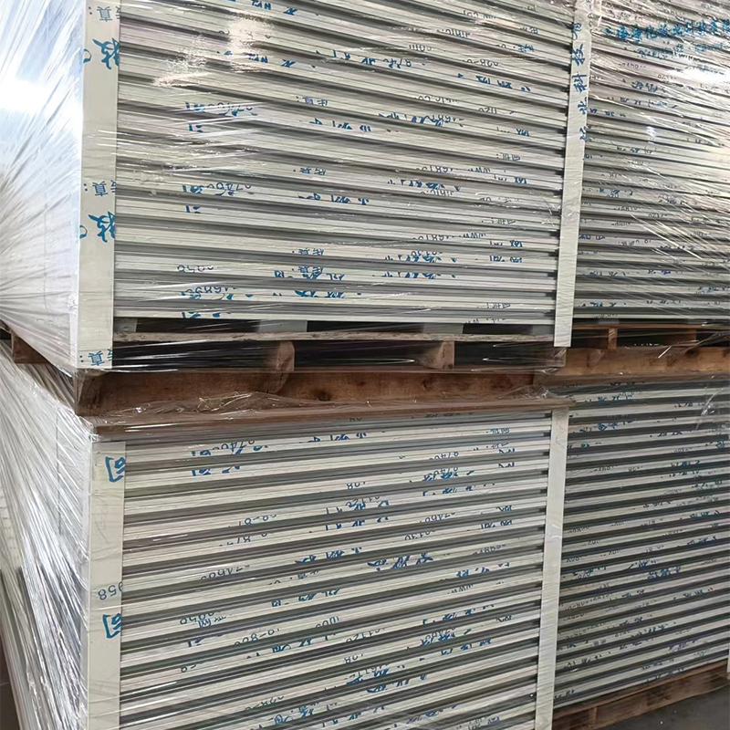 YIJING Handmade magnesium sulfur oxide color steel plate   Magnesium sulfur color steel composite sandwich panel handmade single glass magnesium rock wool board fire insulation board