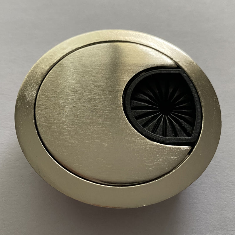 RUICHENG Round zinc alloy wire box XHJXH-1204-1    Aluminum wire box, computer desk wire hole cover, multi-functional threading box