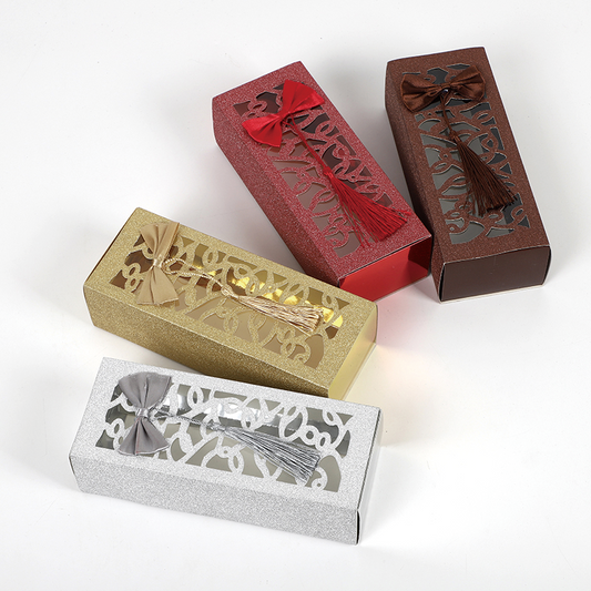 HAOXUAN Cut-out tassel box  Chocolate packaging box, candy box, hollowed out packaging paper box