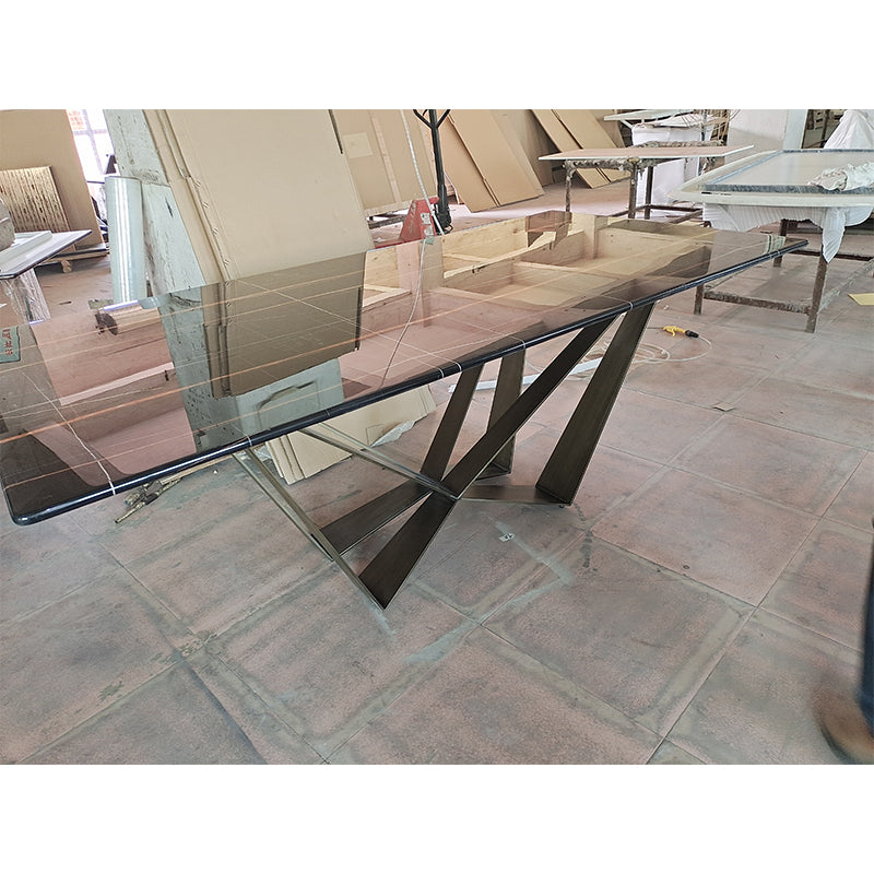 DINGCHUANG Dining table TC-8225/size: 2200*1100*760  Italian minimalist rock table, creative designer dining table