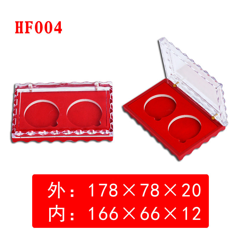 HONGFENGSULIAO Coin Box Plastic Flip Coin Box ps Packaging Box Collector Box Transparent Coin Box Jewelry Boxes