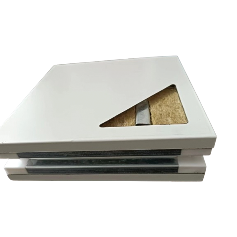 YIJING Handmade pure rock wool color steel plate   Customized rock wool purification board with stainless steel sandwich purification board