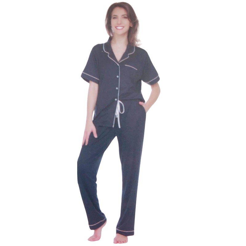 MINGLIU Pajama set   Cotton women's pajama set, home clothing set, short sleeved pajama set