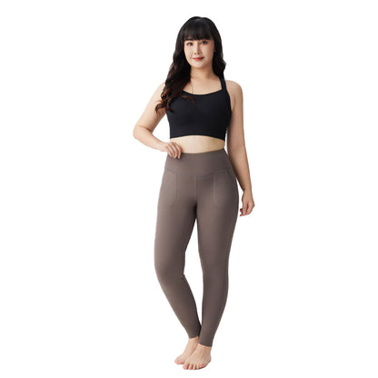 JUHUI Korean Solid Color Plus Size Yoga Pants  Sports high-waisted fitness pants sports quick drying breathable