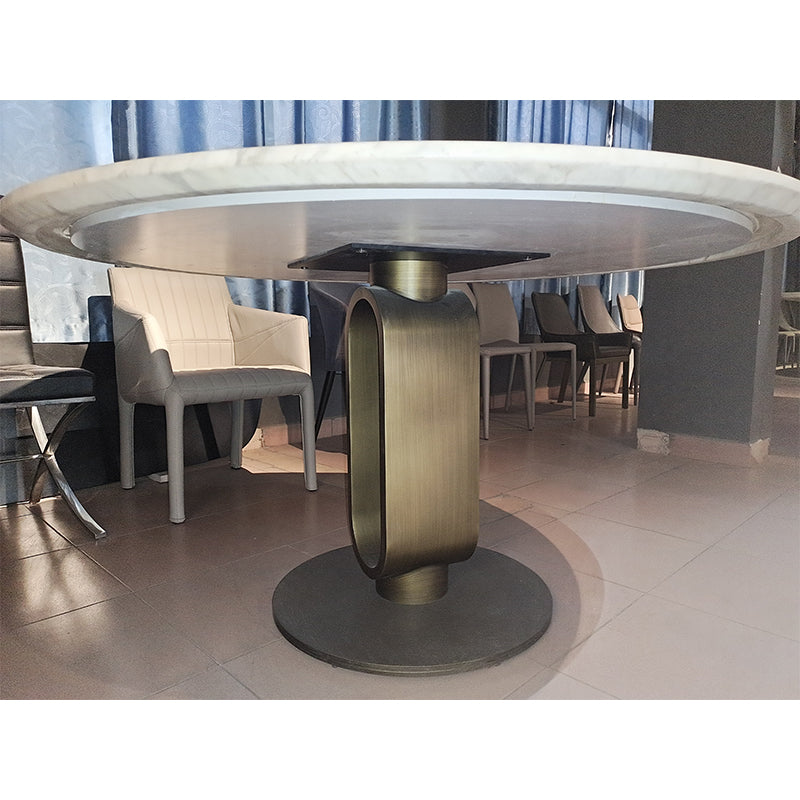 DINGCHUANG Dining table TC-8510/size: ¢900*750  Italian minimalist rock table, creative designer dining table