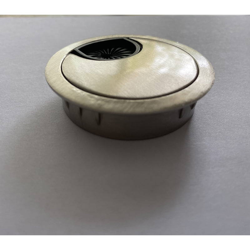 RUICHENG Round zinc alloy wire box XHJXH-1204-1    Aluminum wire box, computer desk wire hole cover, multi-functional threading box