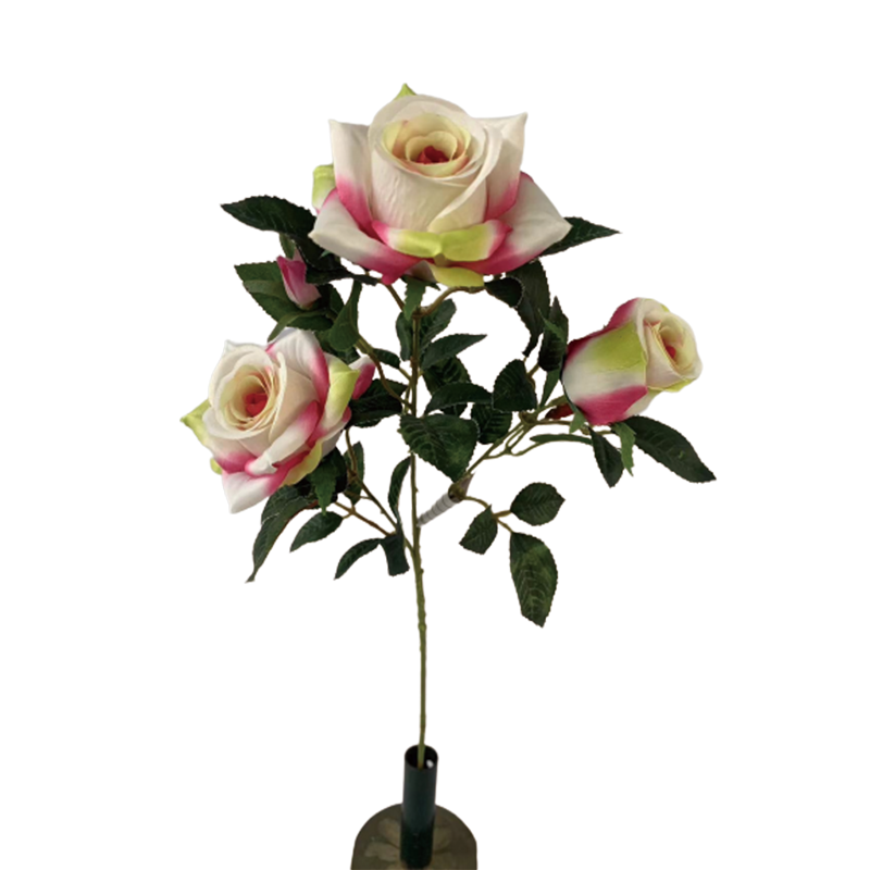 TIANMEIHUAYI #19065/A Single 3-head Scroll Roses