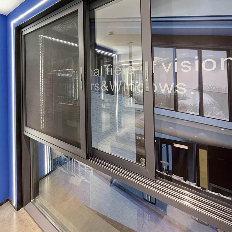 ZHONGPEI Aluminum alloy system window 110 three-track push-pull  Broken bridge aluminum doors and windows, soundproof glass windows, balcony rooms, sealed windows