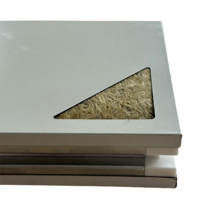 YIJING Handmade pure rock wool color steel plate   Customized rock wool purification board with stainless steel sandwich purification board