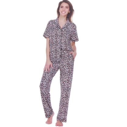 MINGLIU Pajama set   Cotton women's pajama set, home clothing set, short sleeved pajama set