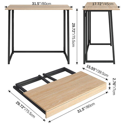 FULONGKAI DR-FD-5828 Fold into a desk 80x45x75.5cm   Foldable chairs, chairs, tables, dual-use thickened foldable household chairs