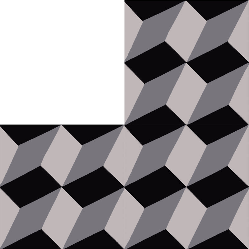 BENJIEMING rock-colored cultured stone 3009-2  Bathroom tile black and white lattice floor tile and wall tile