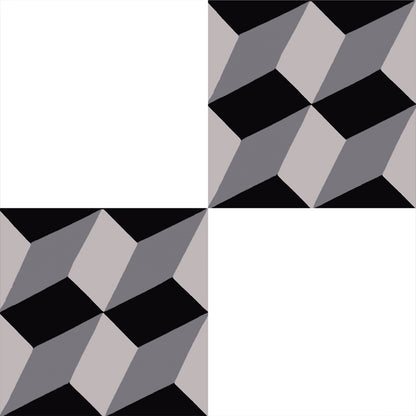 BENJIEMING rock-colored cultured stone 3009-2  Bathroom tile black and white lattice floor tile and wall tile