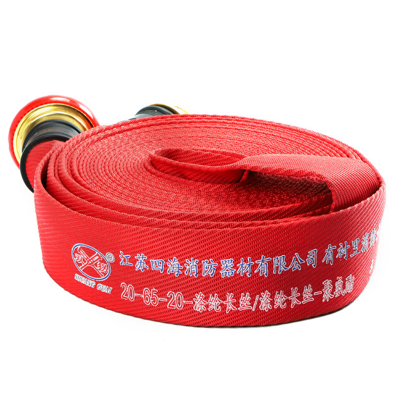 SIHAI Fire hose 20-65-25  Weave canvas pipe high temperature fire hose with valve