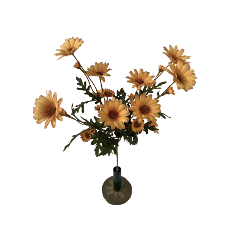 TIANMEIHUAYI #A-785M3T Single Branch 4 Bichrysanthemums (fall color; 10 large flowers, 4 medium flowers, 10 lin)