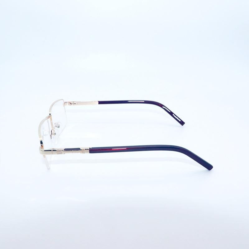 HONGSHENG Anti-blue light presbyopia glasses new fashion men's high-grade metal half frame 31090  Wire-drawn frame high resin aging mirror