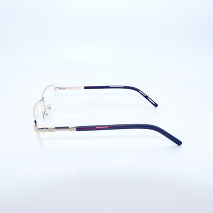 HONGSHENG Anti-blue light presbyopia glasses new fashion men's high-grade metal half frame 31090  Wire-drawn frame high resin aging mirror