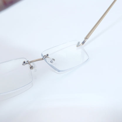 HONGSHENG Presbyopia anti-blue light men's new stylish rimless design ultra-light 2312  Fashion HD