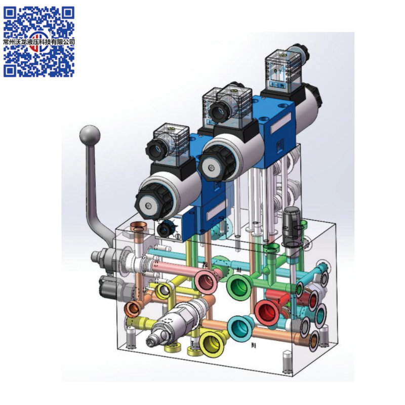 WOLONG Hydraulic manifold   Electromagnetic valve branch assembly, electromagnetic valve group, two position three-way electromagnetic directional valve