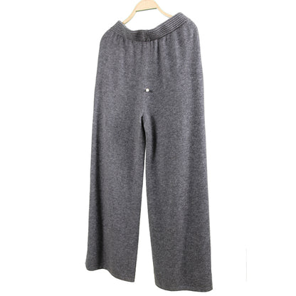 XINCHENG XC-21604 Wide Leg Pants Korean Knitted Wide Leg Pants Slim Loose Floor Sweeping Pants