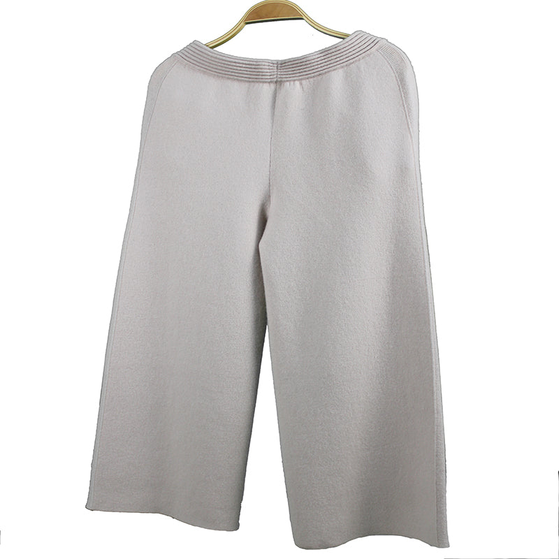 XINCHENG XC-21604 Wide Leg Pants Korean Knitted Wide Leg Pants Slim Loose Floor Sweeping Pants