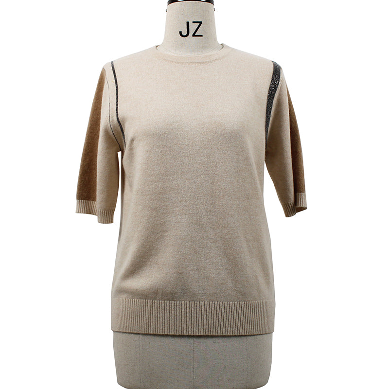 XINCHENG XC-592 Short sleeved knit shirt, short sleeved top, versatile women's short sleeves