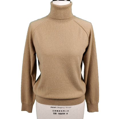 XINCHENG XC-21a2   Beige High Collar Sweater High Collar Cashmere Sweater Underlay Sweater