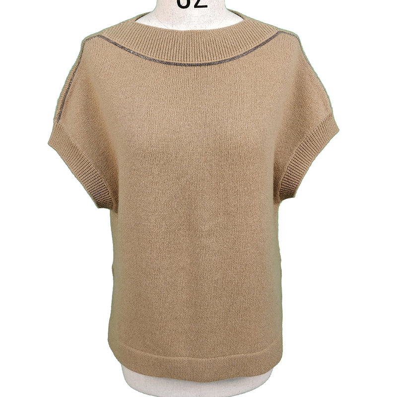 XINCHENG XC569  Short sleeved top women's versatile short sleeved short sleeved wool sweater