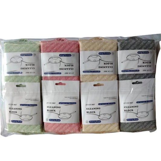 YUEXIN Cleaning block for non-stick cookware (Cleaning block) Natural plant fiber dishwashing sponge Kitchen cleaning sponge block Magic Eraser household brushing dishes Double-sided that thicker non-stick dishwashing sponge